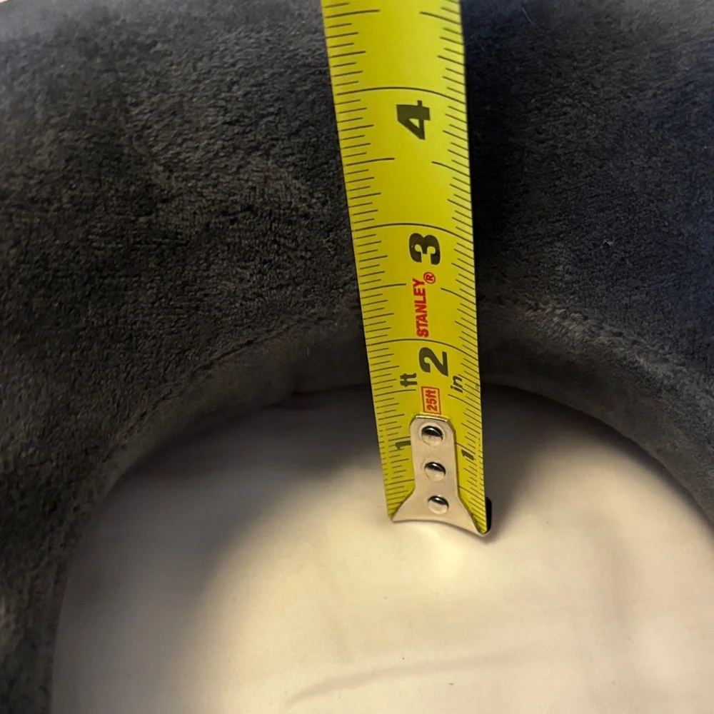 Plush Charcoal Memory Foam Travel Neck Pillow